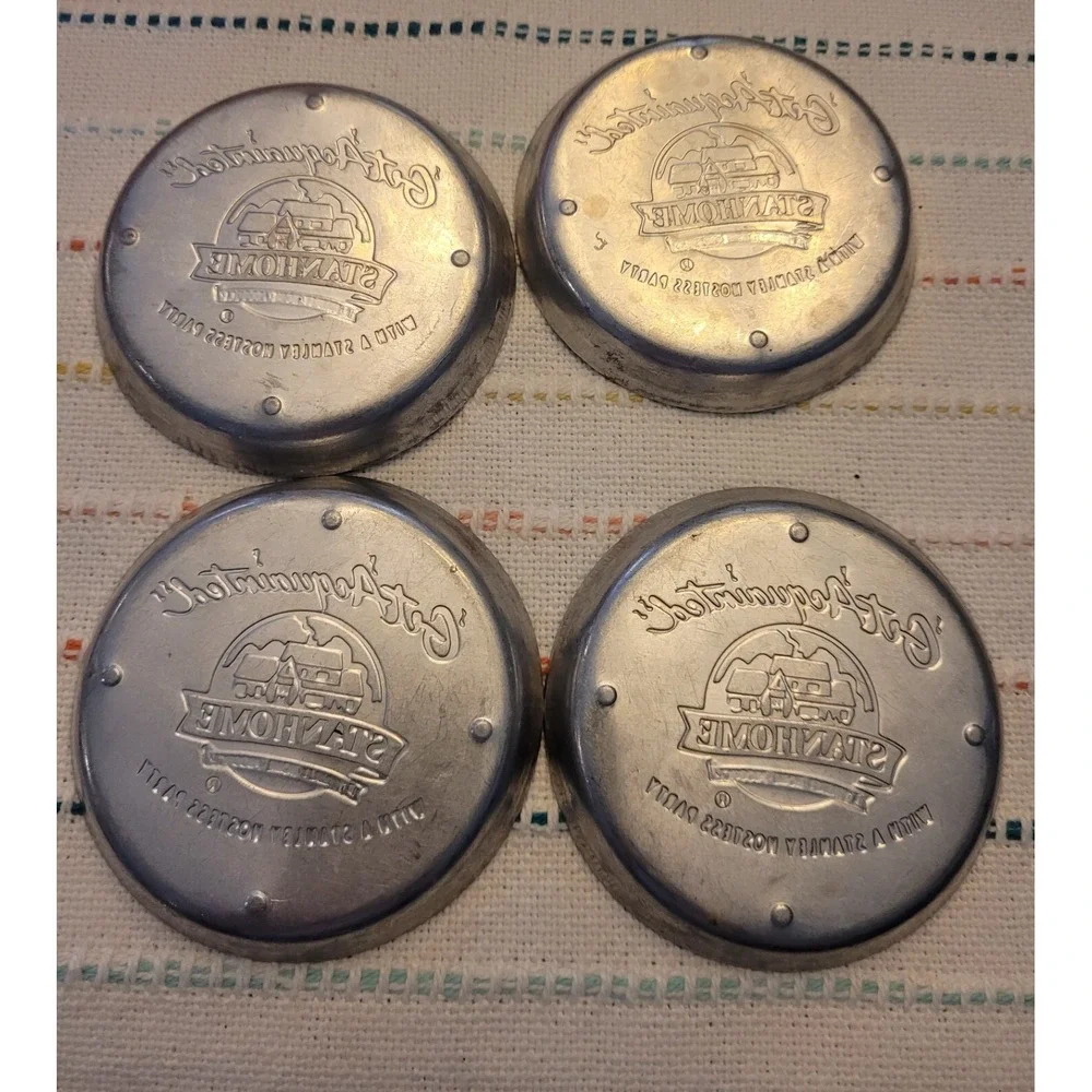 Vintage Stanley Home Products STANHOME Aluminum Coasters Set of 4